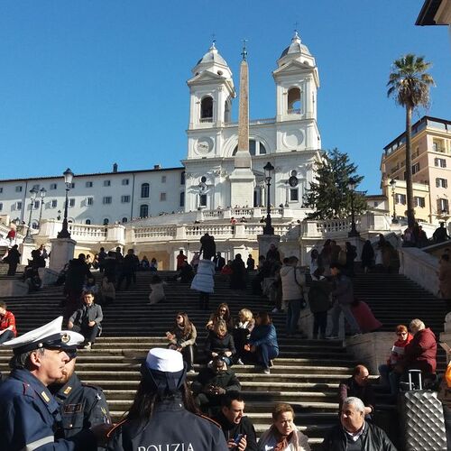 Spanische Treppe mit Trinita dei Monti